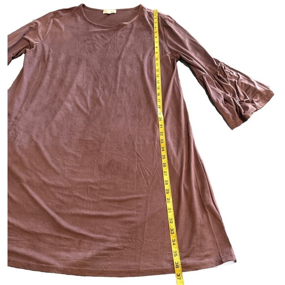 SIMPLY SOUTHERN Women’s MAUVE PURPLE Moleskin Bell Sleeve Dress Sz XXL - Picture 8 of 9